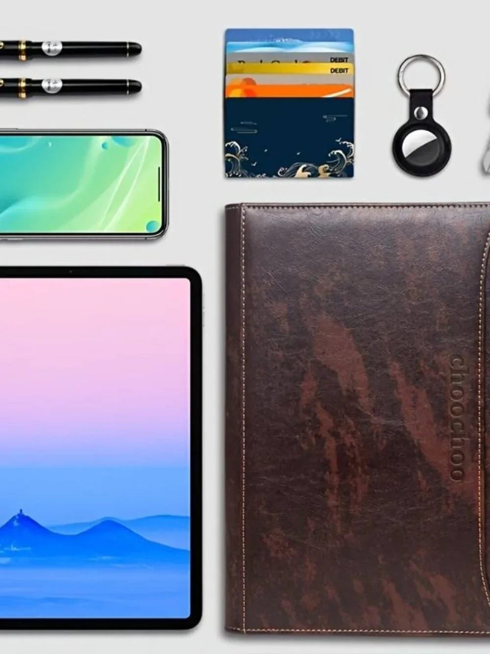 Zippered Business Organizer with Tablet Sleeve